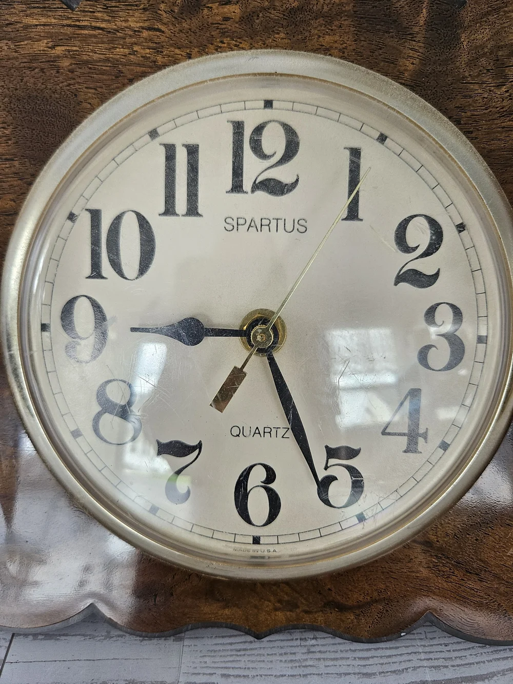 Brown Wood Wall Clock - Classic Quartz Home Decor